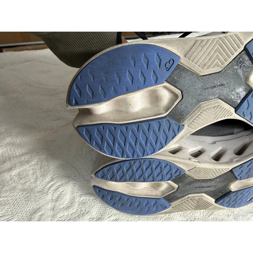 Men's On CloudTec Phase Black Blue Athletic Shoes Size 10